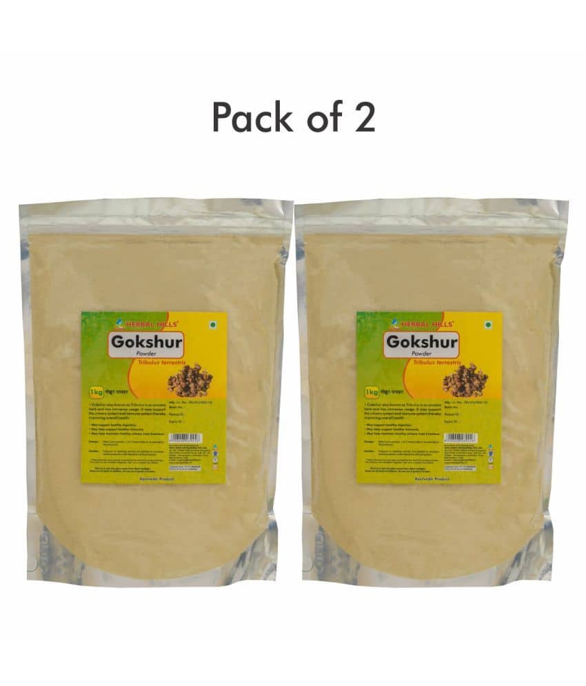 Herbal Hills Gokshur Powder 1 Kg Pack of 2