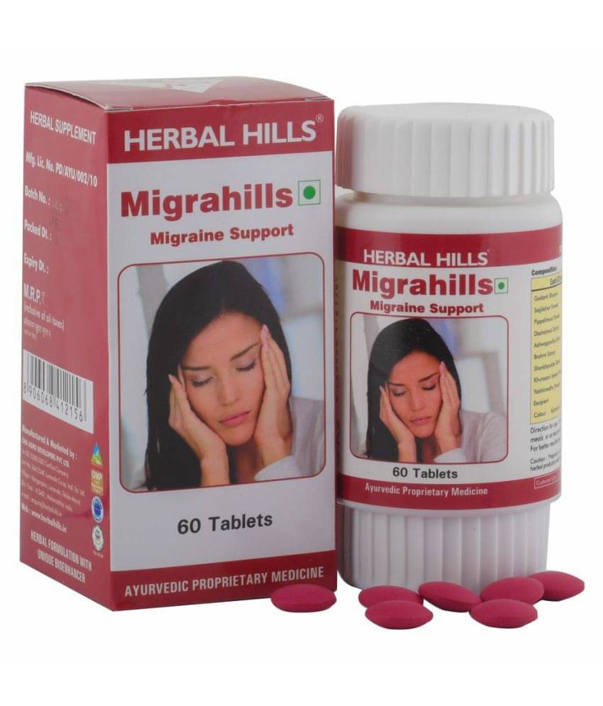 Herbal Hills Migrahills Tablet 60 No.S Pack of 1 Herbal Hills Migrahills Tablet 60 No.S Pack of 1