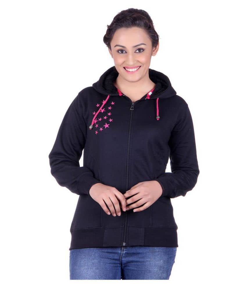 Goodluck Cotton - Fleece Navy Hooded Sweatshirt