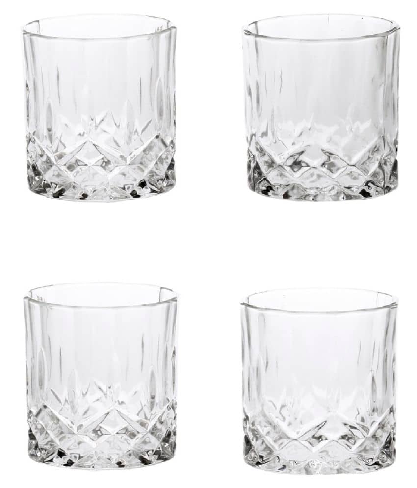 Somil Whisky  Glasses Set,  200 ML - (Pack Of 4)