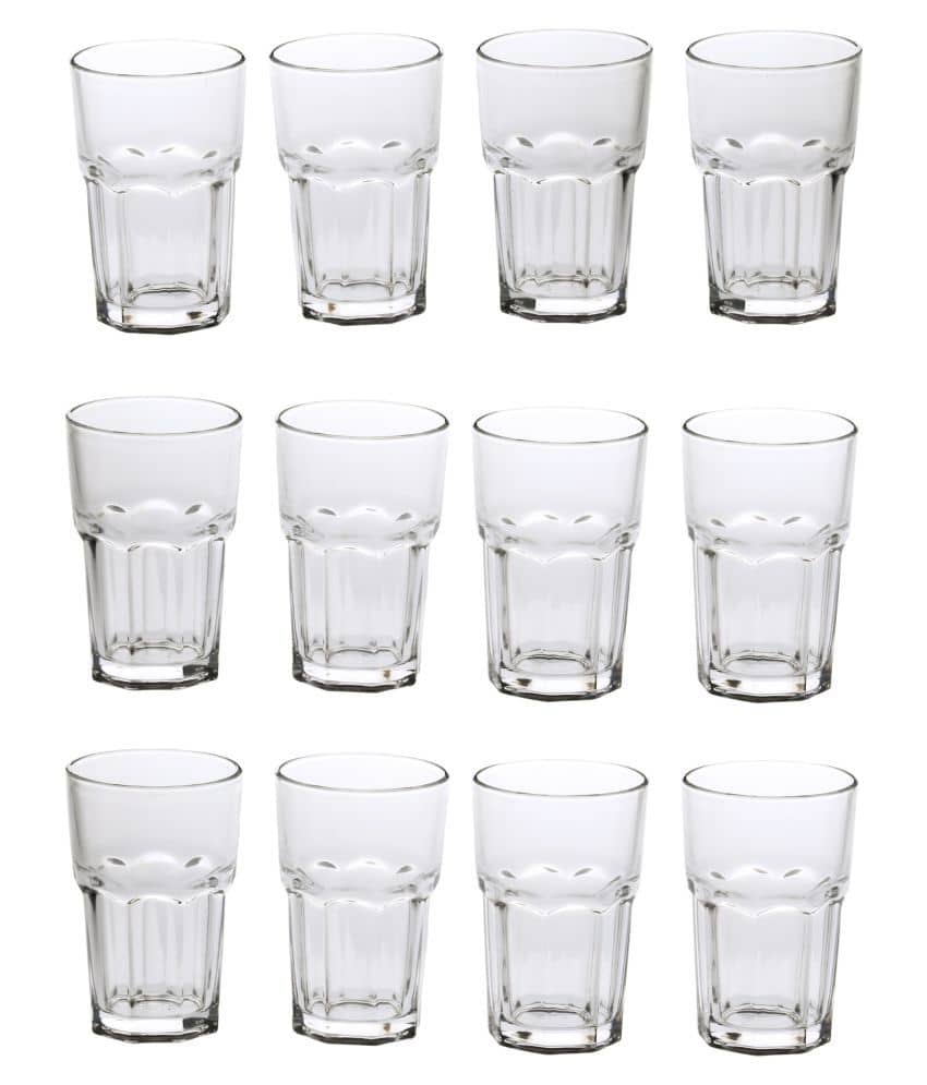 Somil Water/Juice  Glasses Set,  300 ML - (Pack Of 12)