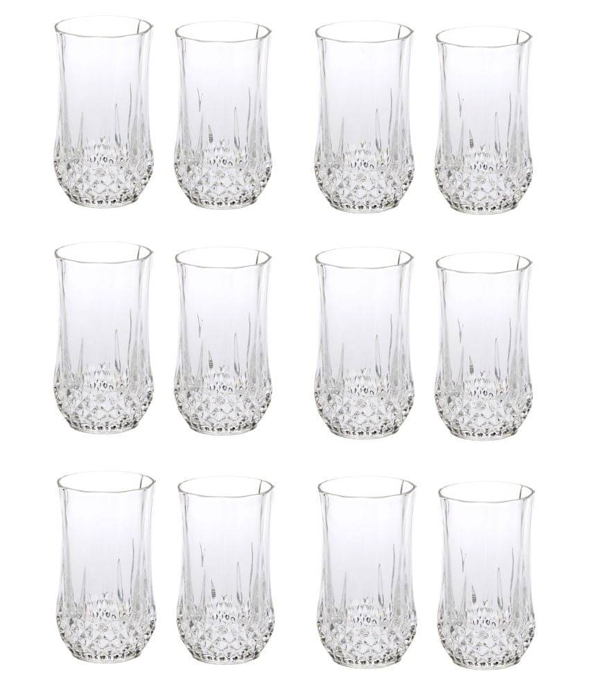     			Somil Water/Juice  Glasses Set,  350 ML - (Pack Of 12)