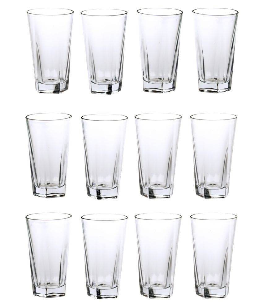 Somil Water/Juice Glasses Set, 300 ML - (Pack Of 12) Somil Water/Juice Glasses Set, 300 ML - (Pack Of 12)