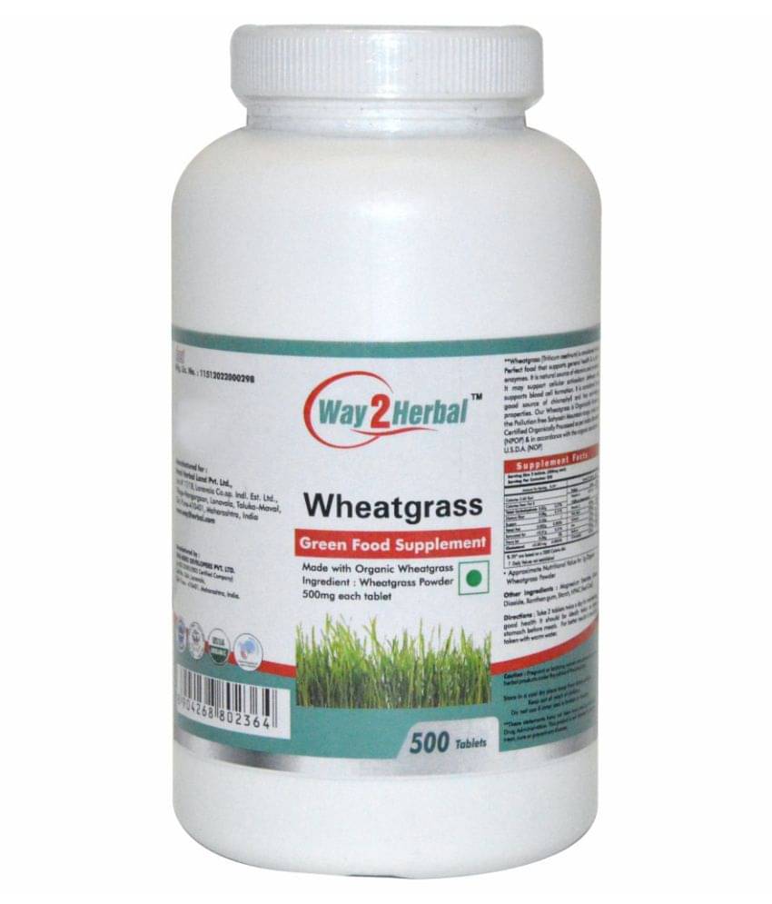     			Way2Herbal Wheat Grass 500  Tablets 500 mg