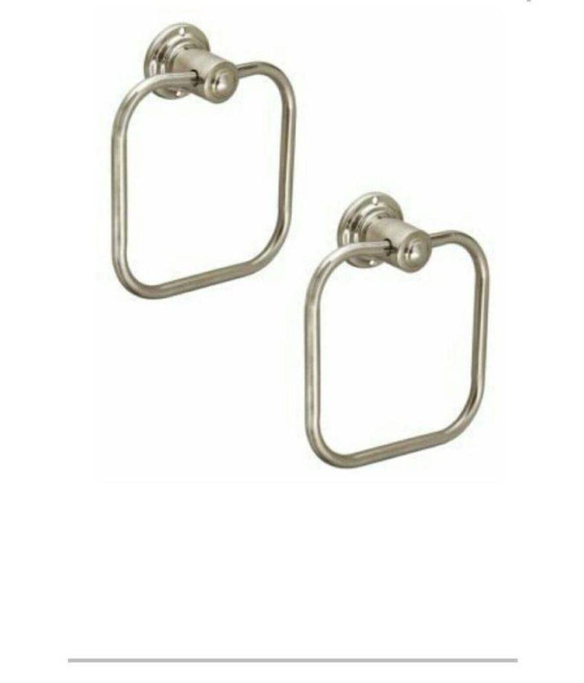     			Deeplax towel ring square pop set of 2 Stainless Steel Towel Ring