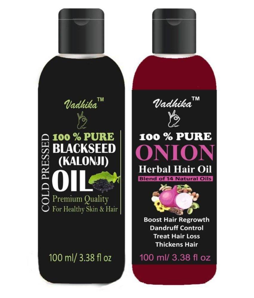 Vadhika 100% Organic Onion & Blackseed For Treatment Oil 200 ml Pack of 2 Vadhika 100% Organic Onion & Blackseed For Treatment Oil 200 ml Pack of 2