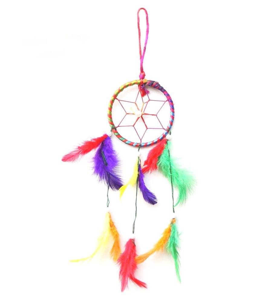 Satyamani Handmade Hobby Dream Catcher for Positive Energy Crystal Multicolour Dream Catcher - Pack of 1 ( 25 X 8 cms ) Satyamani Handmade Hobby Dream Catcher for Positive Energy Crystal Multicolour Dream Catcher - Pack of 1 ( 25 X 8 cms )