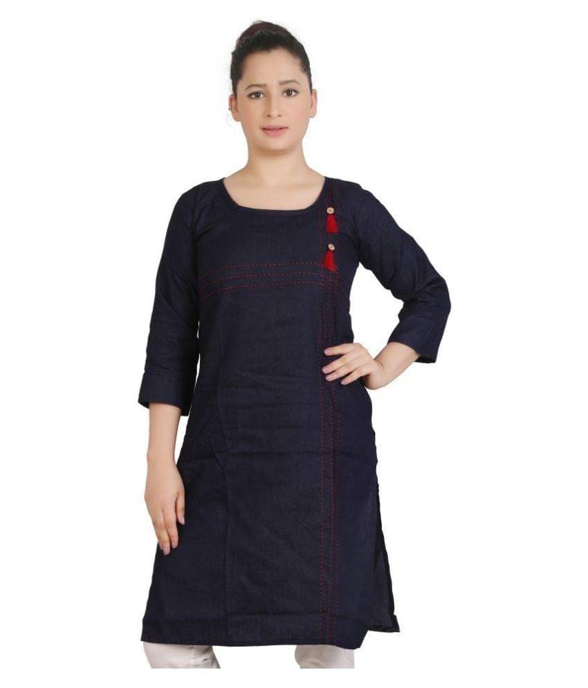 FCK-3 Red Cotton A-line Kurti FCK-3 Red Cotton A-line Kurti