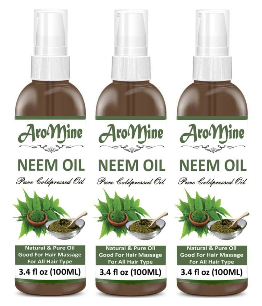     			Aromine 100% Pure & Natural Neem Oil For Hair Growth, Hair Massage 300 ml Pack of 3
