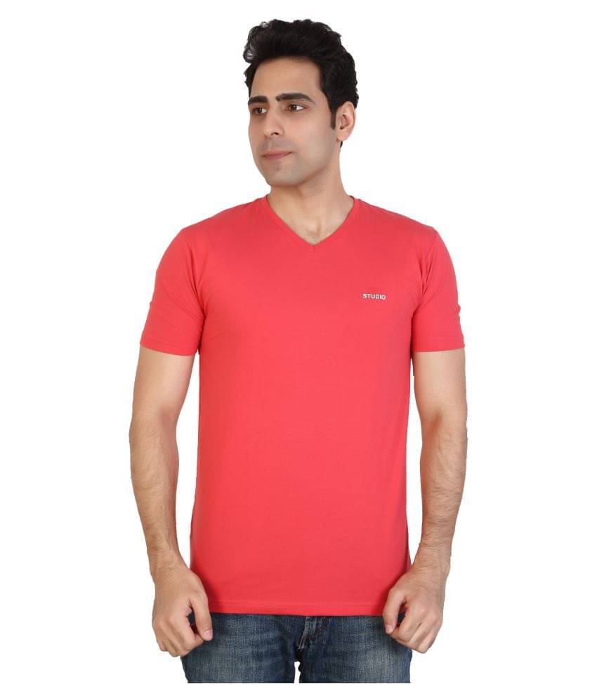     			Awack Pink Half Sleeve T-Shirt