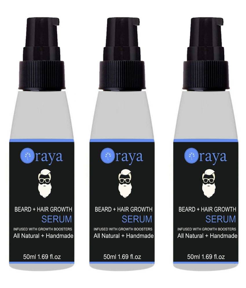 ORAYA Hair And Beard Oil Serum 150 ml Pack of 3 ORAYA Hair And Beard Oil Serum 150 ml Pack of 3