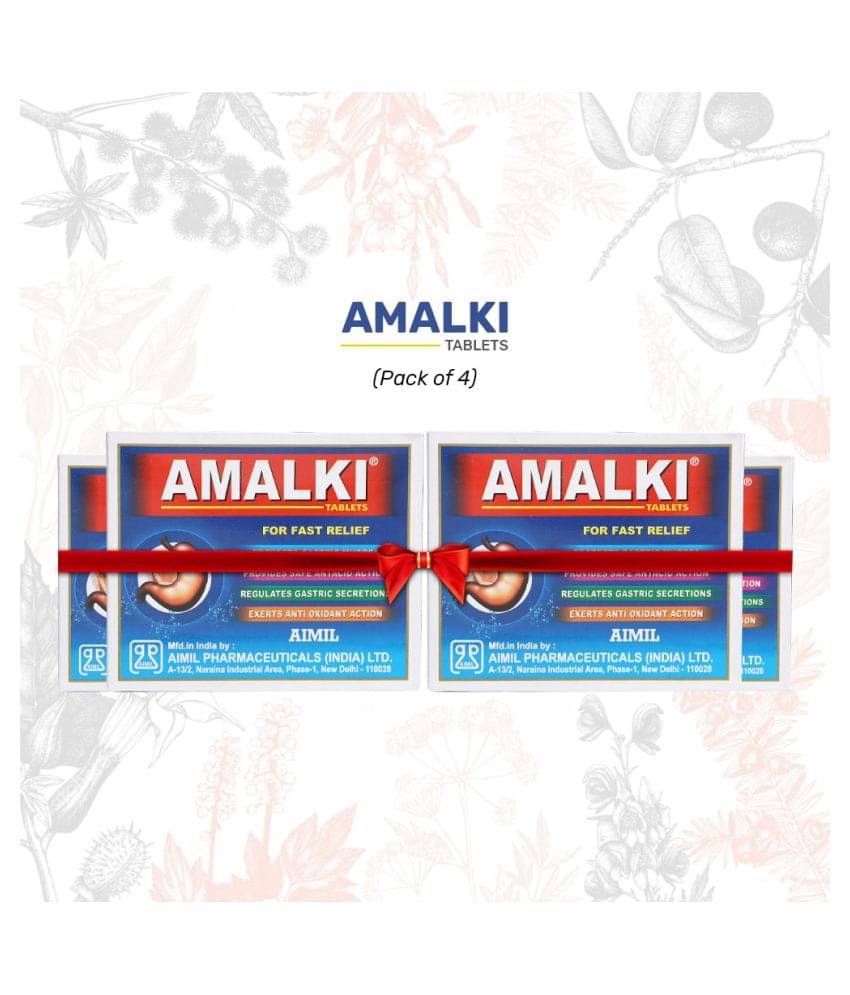 Aimil Amalki Tablets For Hyperacidity, Gut Reflux, and Heart Burn Fast Relief 30 No.s (Pack of 4) Aimil Amalki Tablets For Hyperacidity, Gut Reflux, and Heart Burn Fast Relief 30 No.s (Pack of 4)