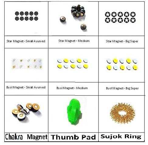     			AHCS Sujok  Magnet  General Medium Small + SUJOK RING + Thumb Pad Tools