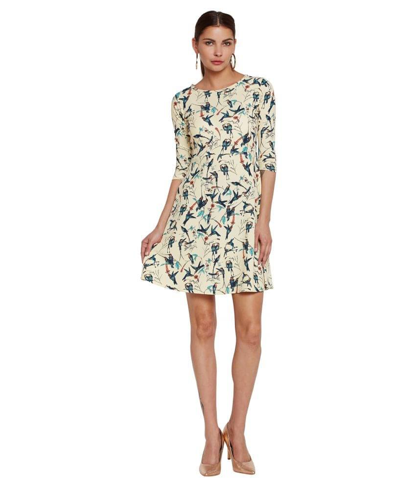     			Addyvero Women Cotton Blend A-line Dress ( Multi Color )