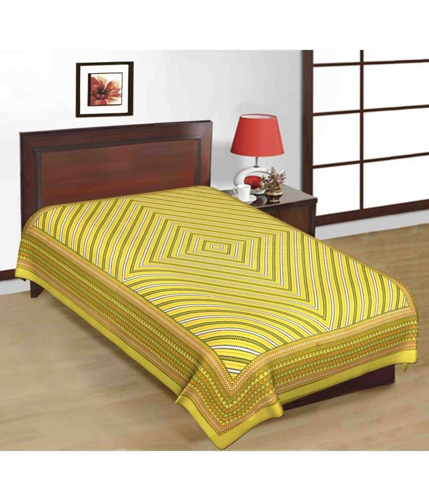     			Uniqchoice Cotton Single Bedsheet ( Yellow )