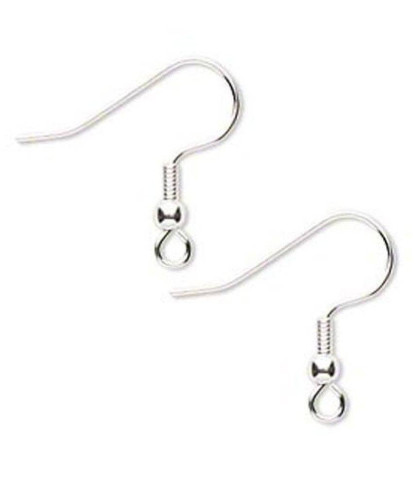     			Sparkle 400Pcs of Ear Wire Hooks of Silver Plated