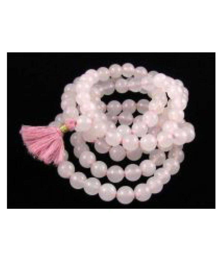     			Yuvi Shoppe Rose quartz stone power mala for love and strength.