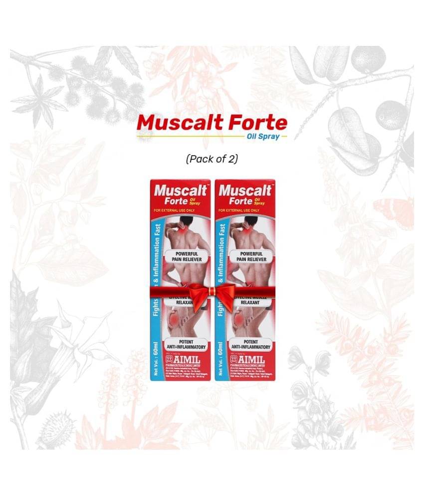     			Aimil Muscalt Forte Oil Spray Relieves Joint & Muscle Pain 30 ml (Pack of 2)