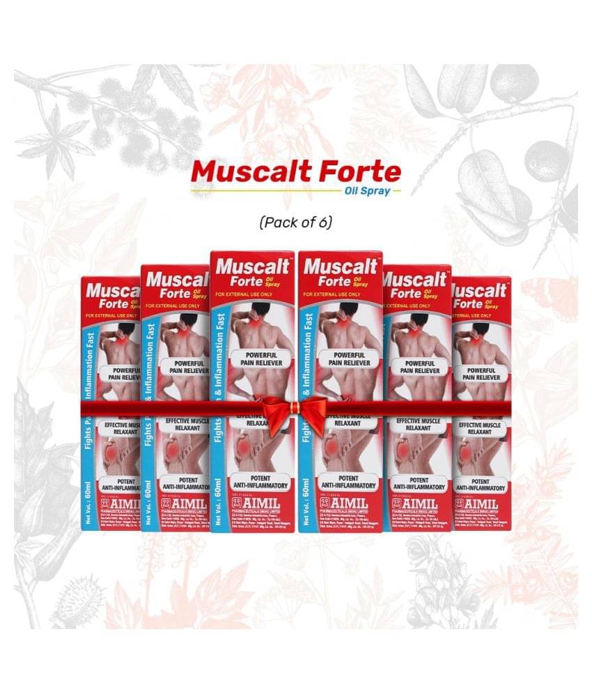     			Aimil Muscalt Forte Oil Spray Relieves Joint & Muscle Pain 30 ml (Pack of 6)
