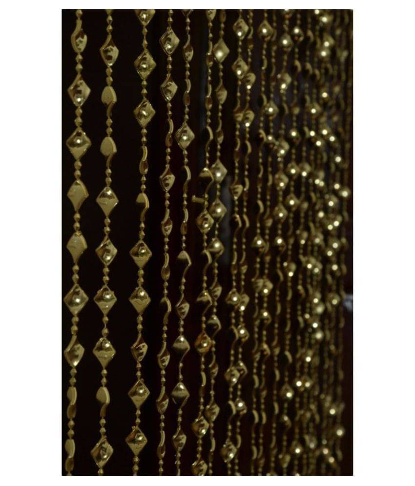 PINDIA Beaded Semi-Transparent Eyelet Curtain 7 ft Single - Off White PINDIA Beaded Semi-Transparent Eyelet Curtain 7 ft Single - Off White