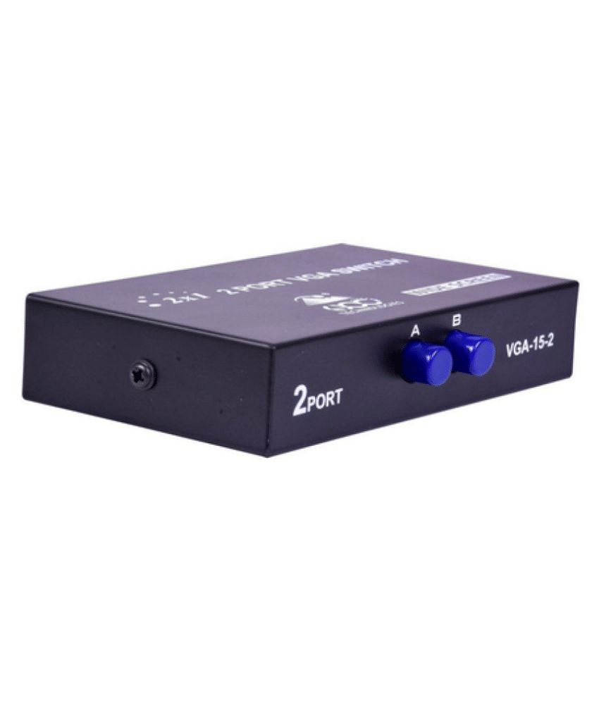     			2 Port VGA Switch Adapter Convertor Box - (Manual) Connect 2 CPU to 1 Monitor