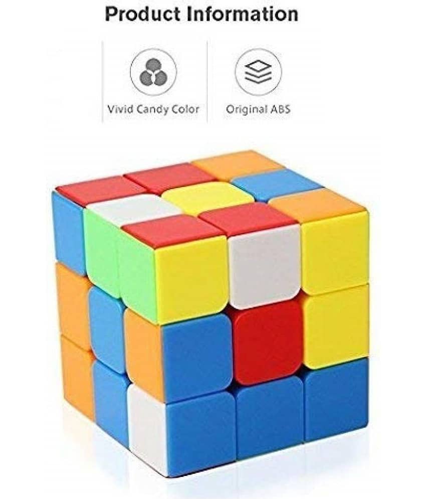 Vihaa Rubik Cube | 3x3x3 High Speed Magic Cube | High Stability, Stickerless, Amazing Stress Reliever Educational Cube Puzzle Game for Kids, Multicolor (1 Piece) - Toys and Games | Buy online on ZillyBuy