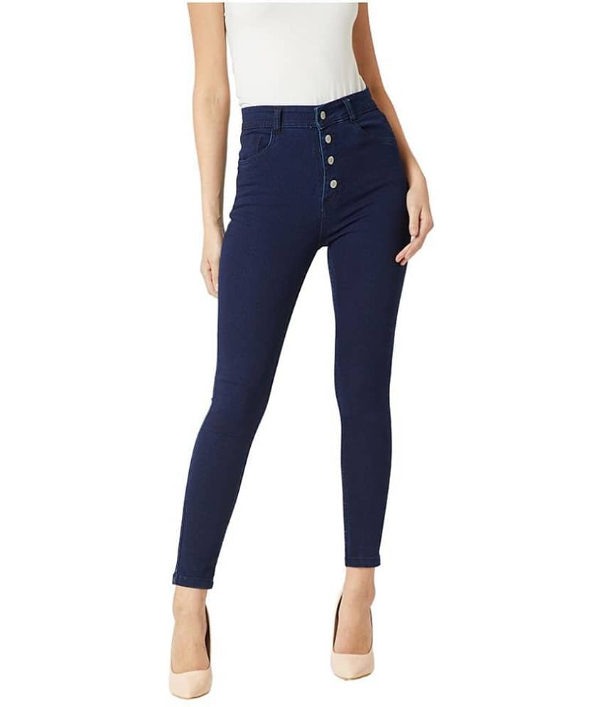 Miss Chase Cotton Jeans - Navy - Jeans | Buy online on ZillyBuy