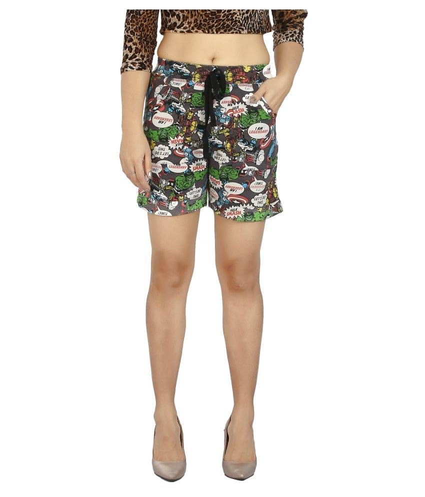     			FCK-3 Poly Cotton Hot Pants - Multi Color