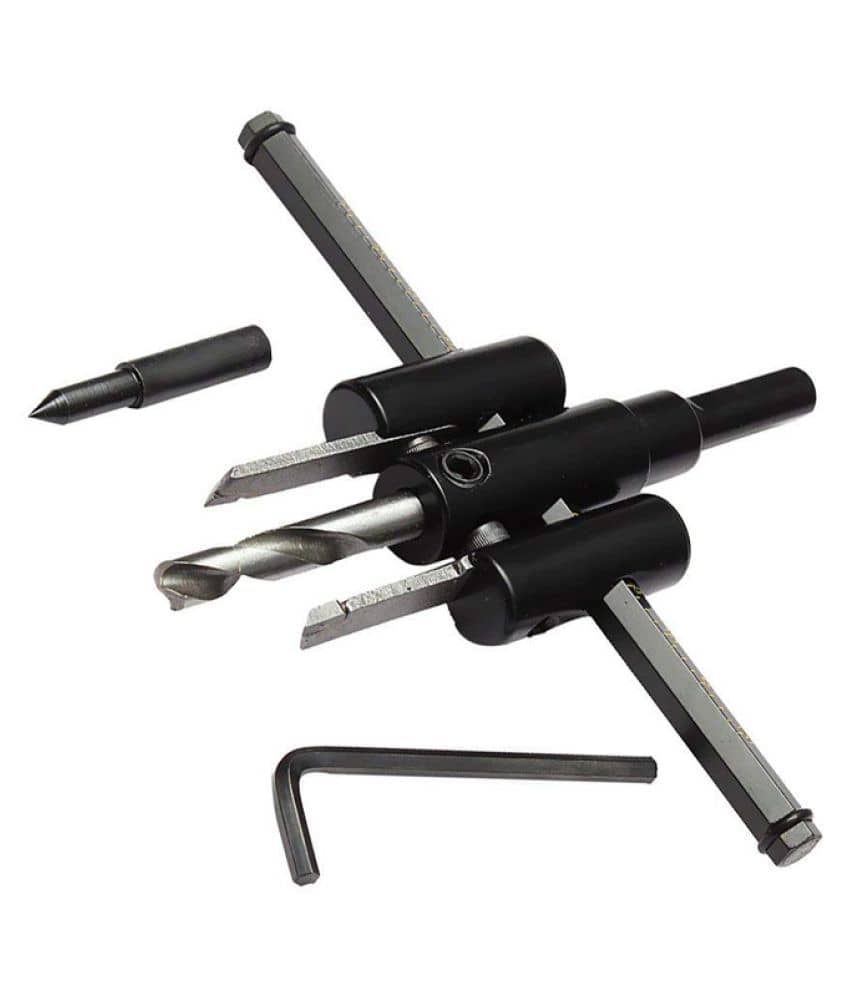 Adjustable Metal Wood Circle Cutter Kit Hole Saw Drill Bit DIY Tool 30-200mm