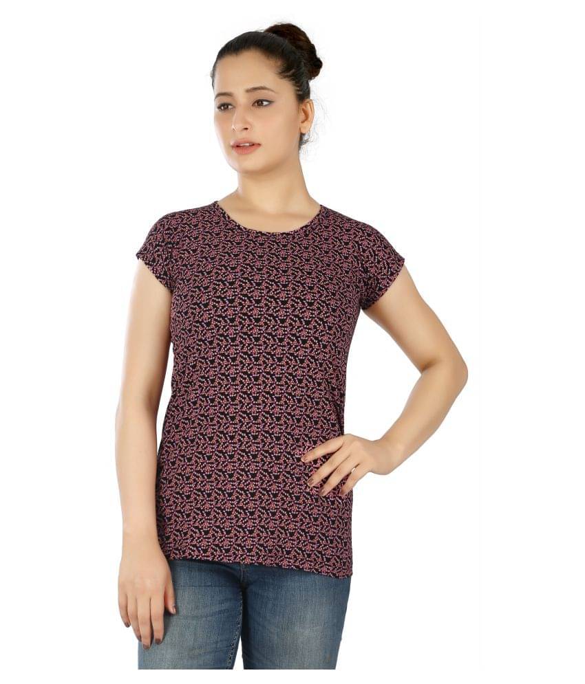 FCK-3 Women Poly Cotton Regular Fit Round Neck T-Shirt ( Multi Color ) FCK-3 Women Poly Cotton Regular Fit Round Neck T-Shirt ( Multi Color )