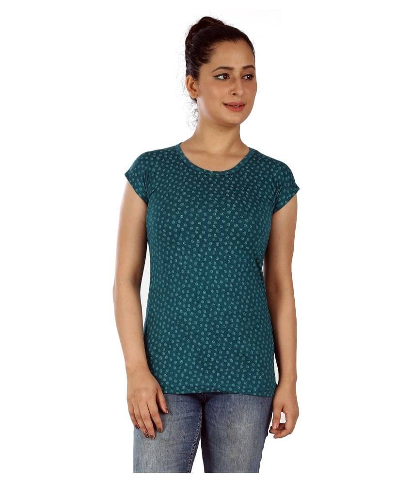 FCK-3 Women Poly Cotton Regular Fit Round Neck T-Shirt ( Multi Color )     			FCK-3 Women Poly Cotton Regular Fit Round Neck T-Shirt ( Multi Color )