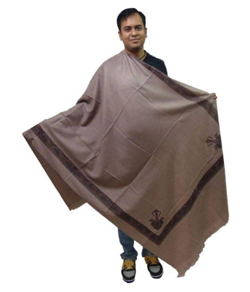     			Vrinde Gray Printed Woolen Shawls