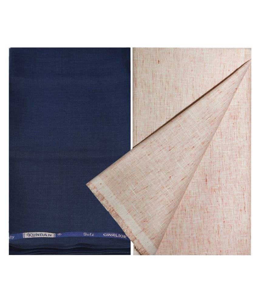     			KUNDAN SULZ GWALIOR Multi 100 Percent Cotton Unstitched Shirts & Trousers Pack Of 1 Pant & 1 Shirt Piece