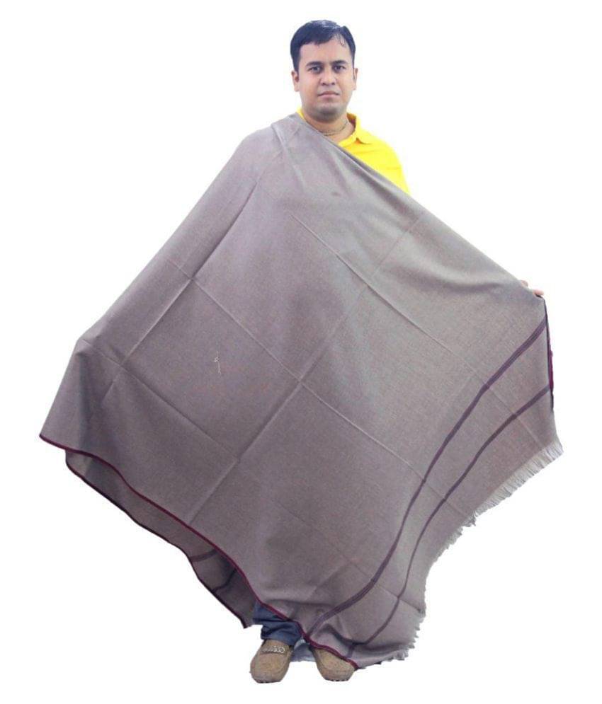     			Vrinde Gray Borders Pashmina Shawls