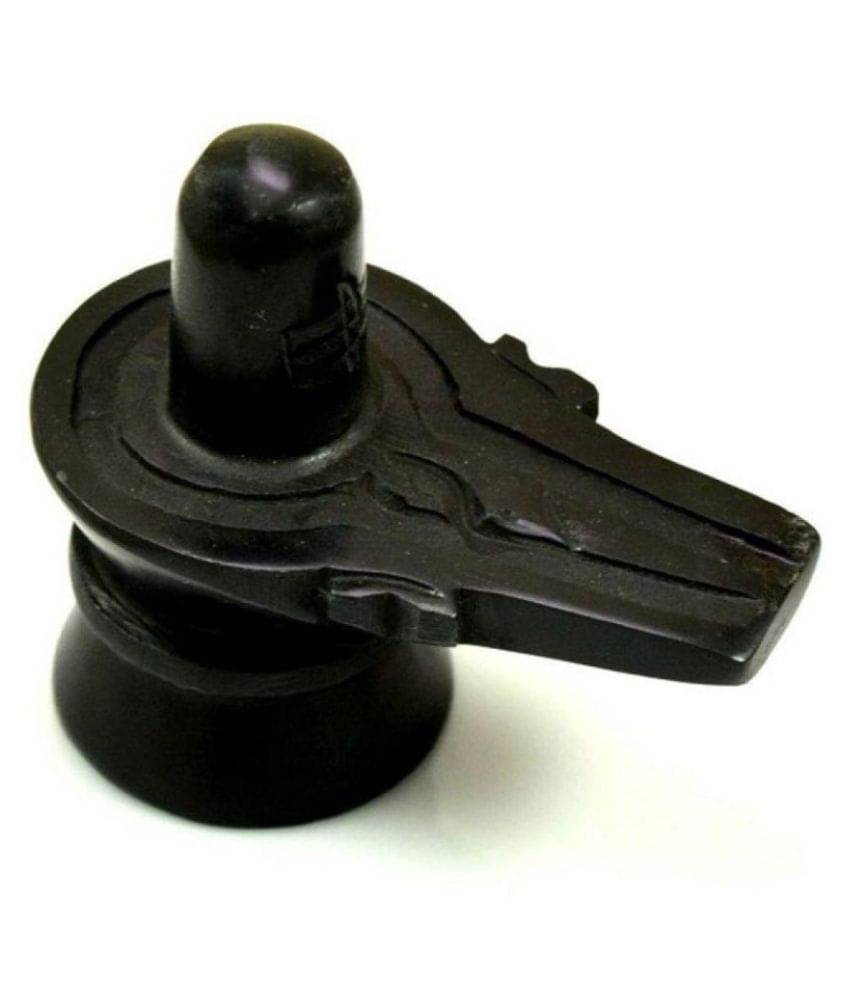     			( 3.3 Inch ) Black Marble Shiva Lingam Shivling