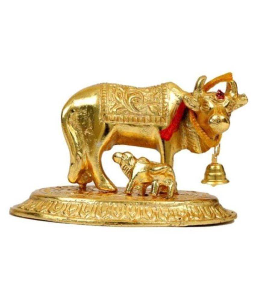     			L/G laxmi ganesh Kamdhenu Cow Brass Idol