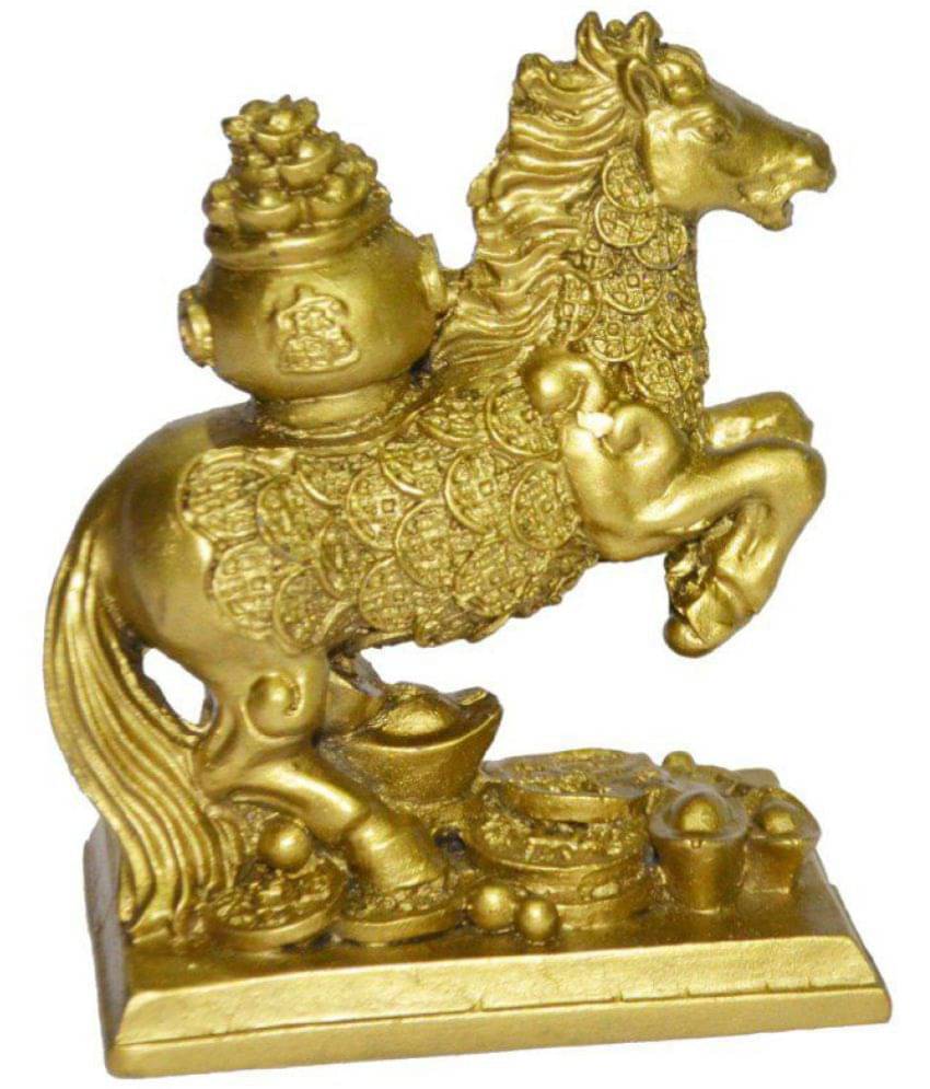     			S.S Creation Feng Shui Horse With Potli - Beige