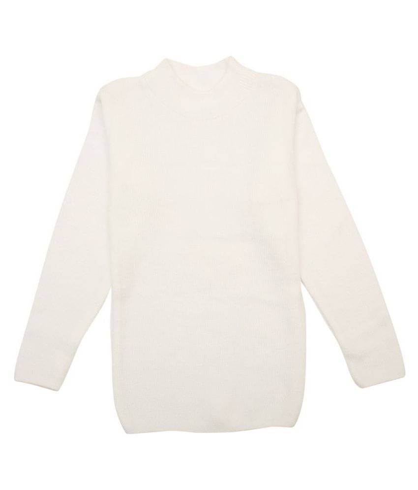     			NEUVIN Single Baby Girls Woollen Pullover ( White )