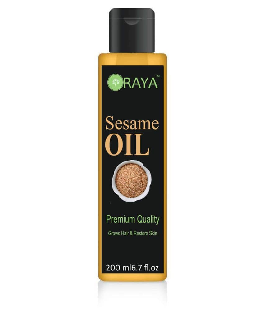 ORAYA 100% Organic Sesame Oil For Hair Growth Hair Massage Oil- 200 ml