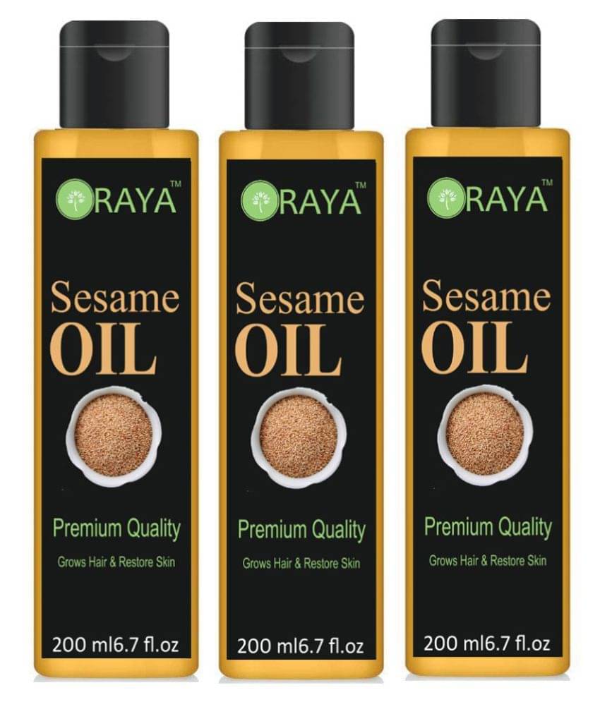     			ORAYA 100% Pure & Natural Sesame Oil For Regrowth Oil- 500 ml Pack of 3
