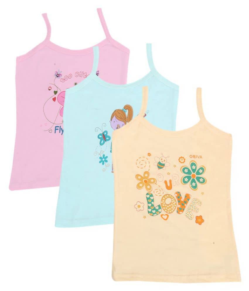 PARYAG HOSIERY Pack of 3 Girls 100% Cotton ( Multi )