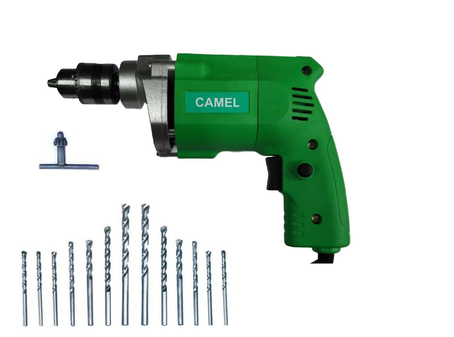 Camel 10mm 350W Drill Machine With 13Pcs Hss Metal/Wood Set