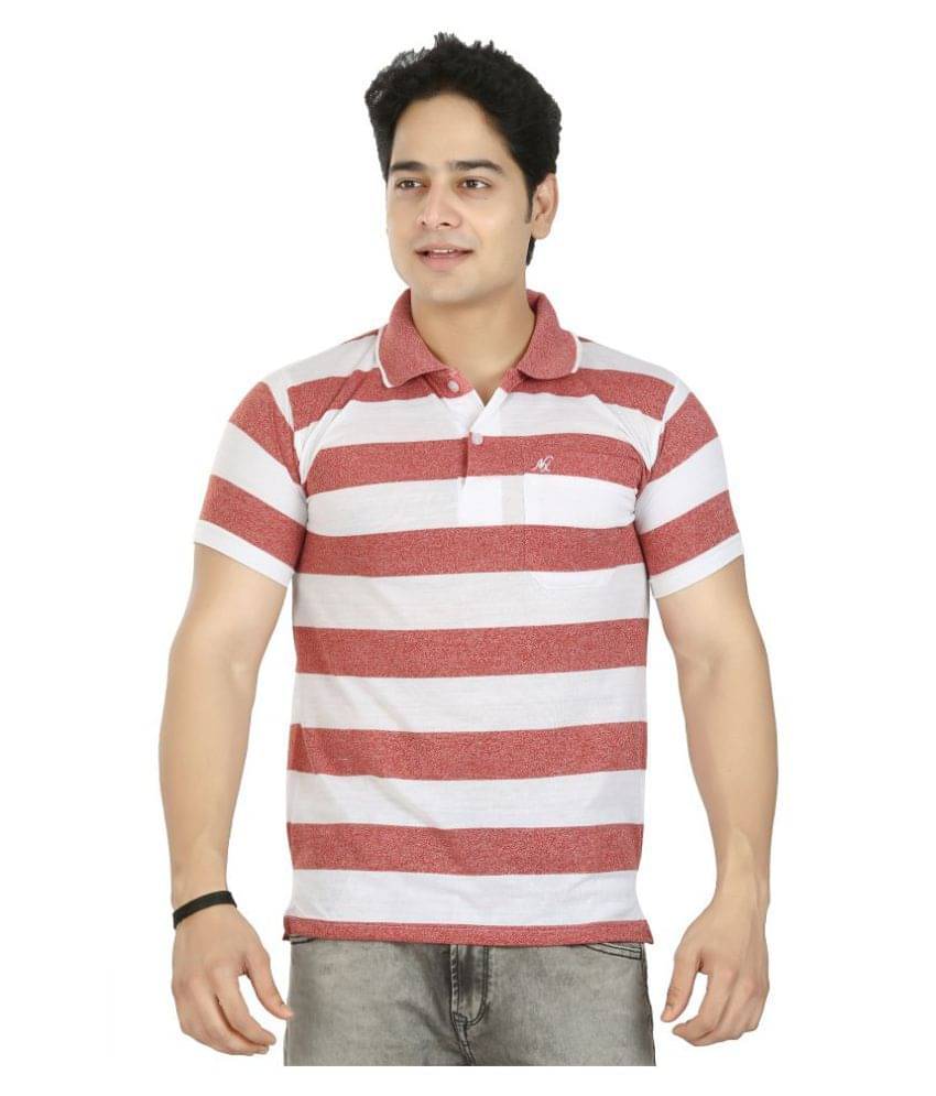 Awack Red Slim Fit Polo T Shirt Awack Red Slim Fit Polo T Shirt