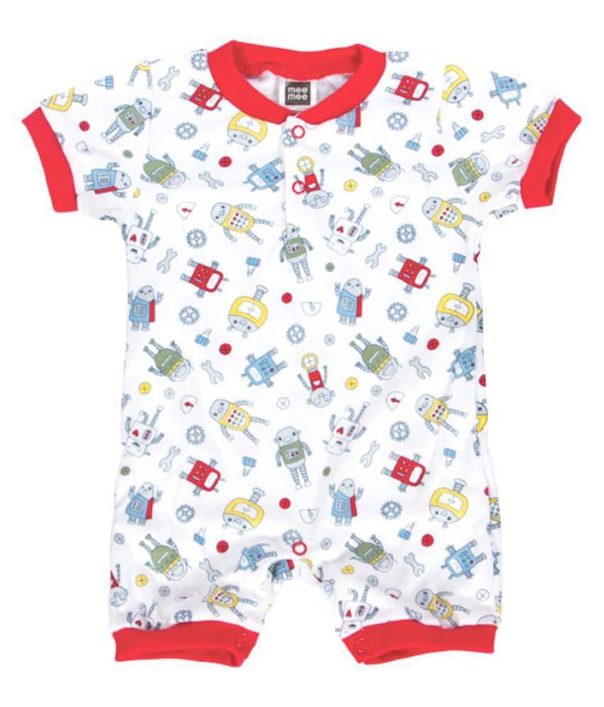 Brandonn Baby ROMPER ZIP SOLID GREY for Baby Boys Baby Girls