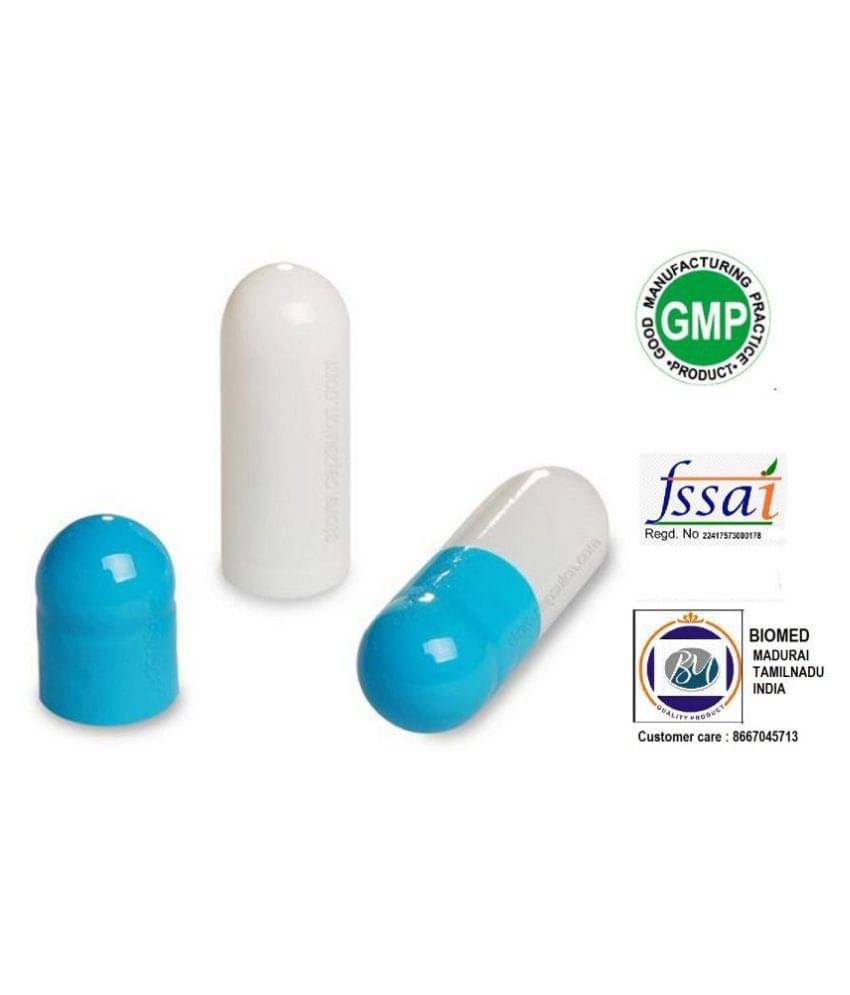     			BioMed Empty Gelatin Capsules skyblue/white size 00 Capsule 1000 no.s