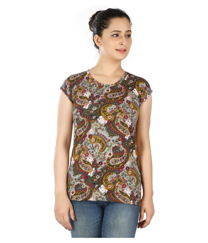 FCK-3 Women Poly Cotton Regular Fit Round Neck T-Shirt ( Multi Color ) FCK-3 Women Poly Cotton Regular Fit Round Neck T-Shirt ( Multi Color )