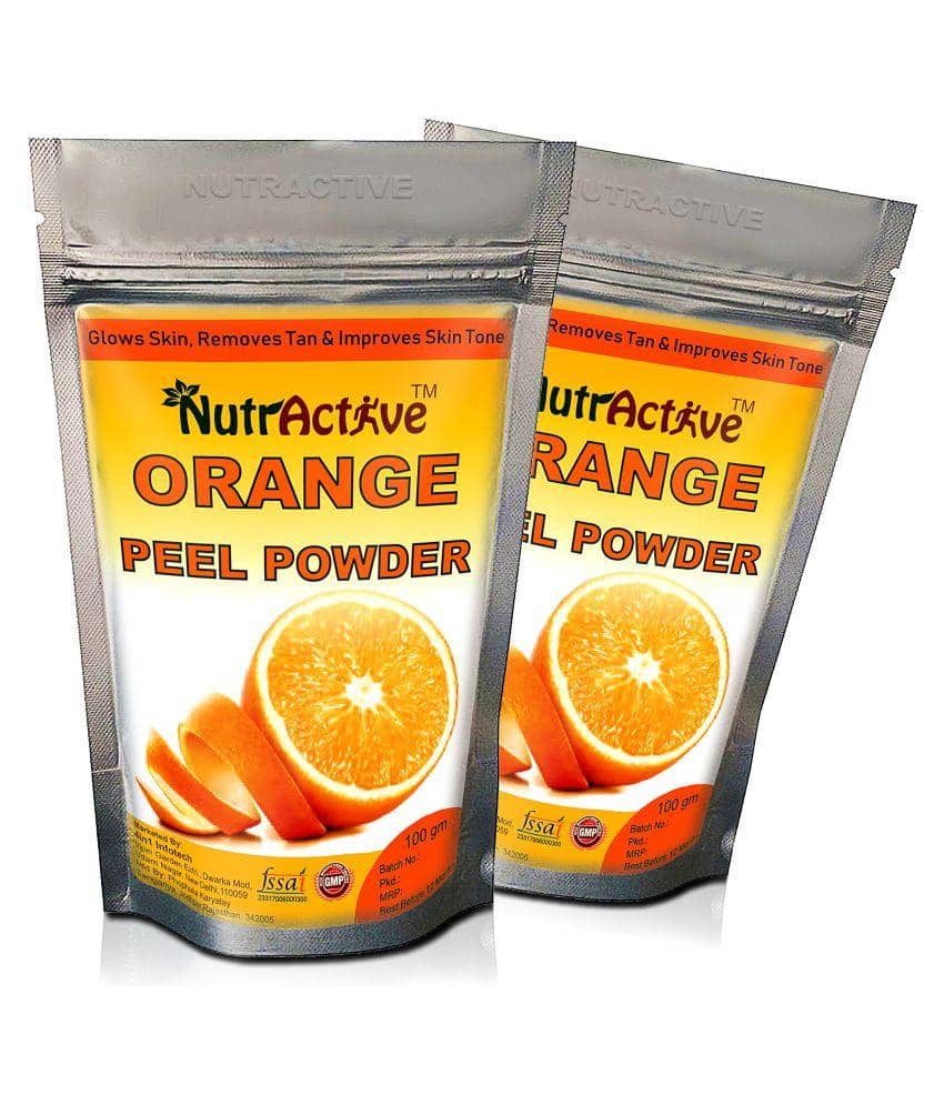Nutractive Orange Peel Powder Skin Whitening | Powder 200 Gm Pack of 2