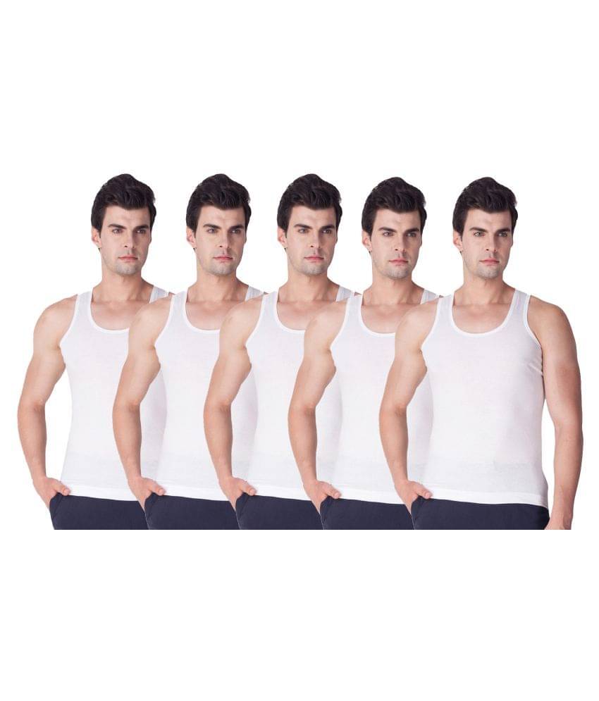 Galatea White Sleeveless Vests Galatea White Sleeveless Vests