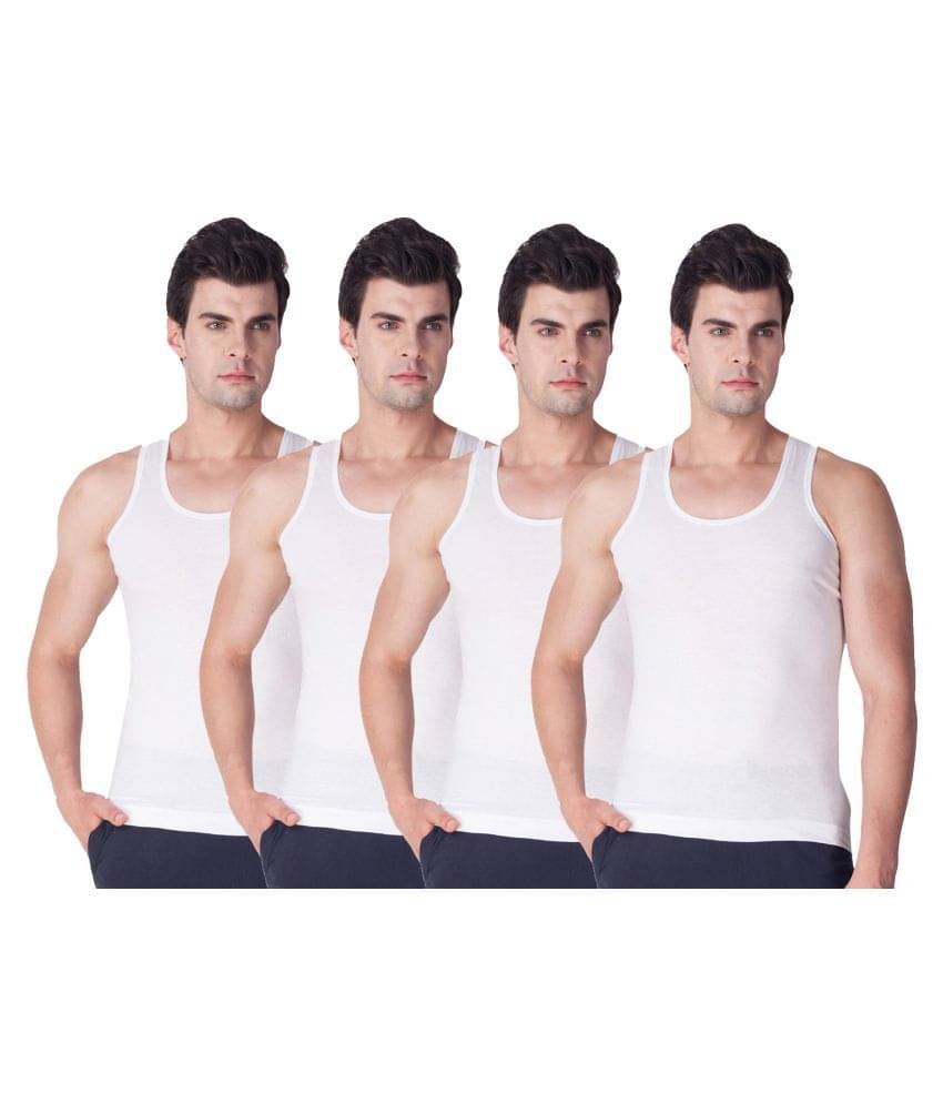 Galatea White Sleeveless Vests Galatea White Sleeveless Vests