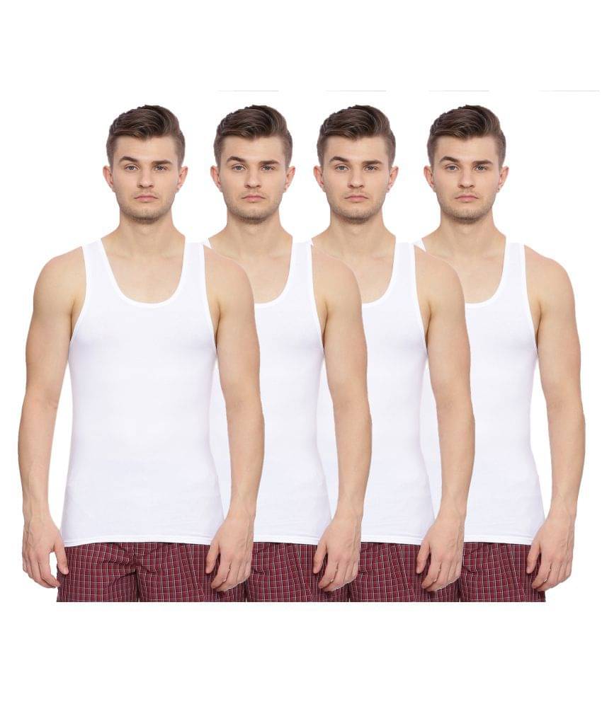 Galatea White Sleeveless Vests Galatea White Sleeveless Vests